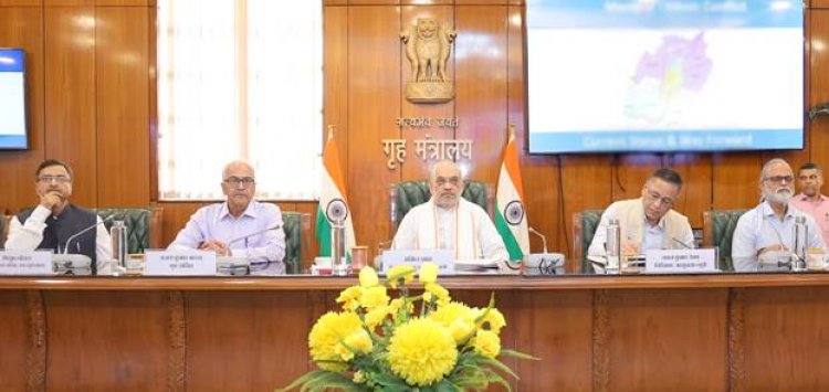 Union Home Minister and Minister of Cooperation, Shri Amit Shah chairs a high-level meeting to review the security situation of Manipur, in New Delhi today