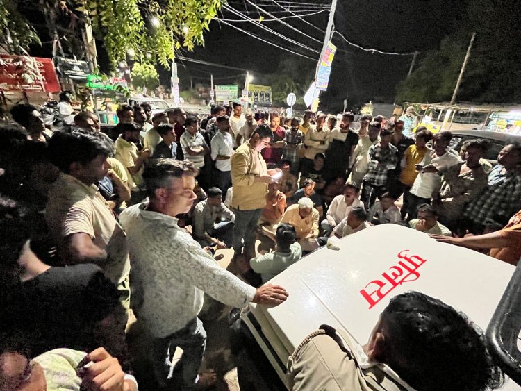 Jodhpur: Protest held in Kudi Bhagatsuni Housing Board over MV Act challan