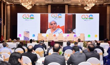 वित्त और कॉर्पोरेट मामलों की मंत्री श्रीमती निर्मला सीतारामन ने 'वैश्विक अर्थव्यवस्था: चुनौतियां, अवसर और आगे की राह' विषय पर जी-20 फाइनेंस ट्रैक सेमिनार में मुख्य वक्तव्य दिया